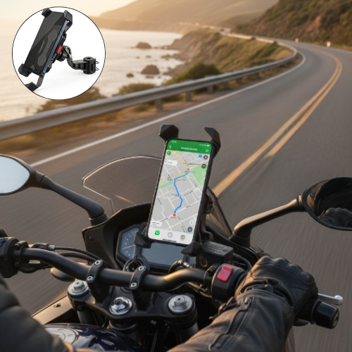 Support de smartphone pour moto avec fixation sécurisée et stable