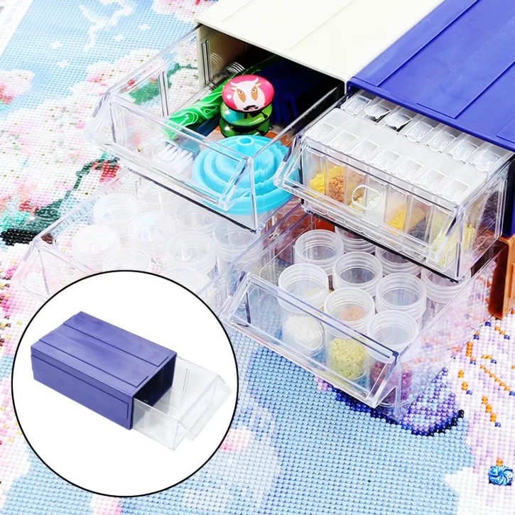 Organiseur compact avec tiroirs en plastique pour rangement pratique