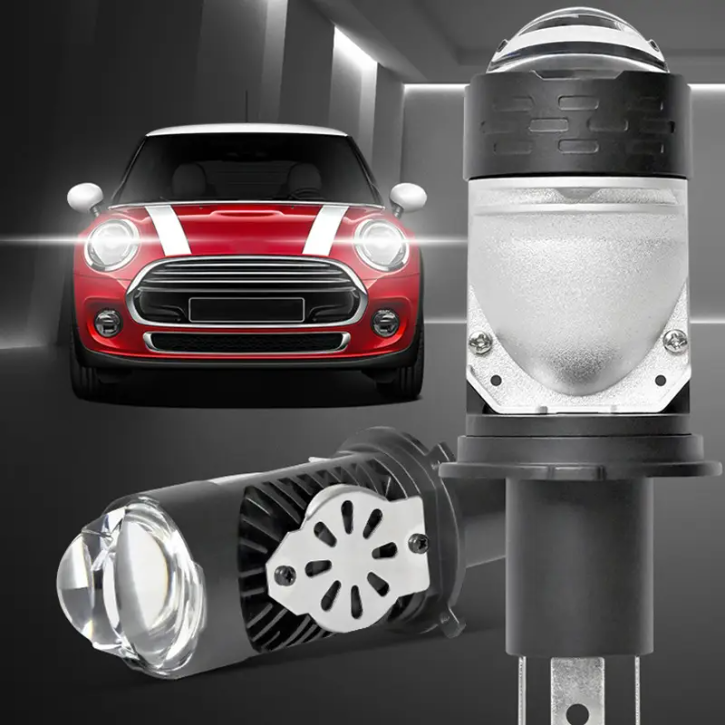 Phare LED compact avec lentille pour voiture et moto (codes & phares)