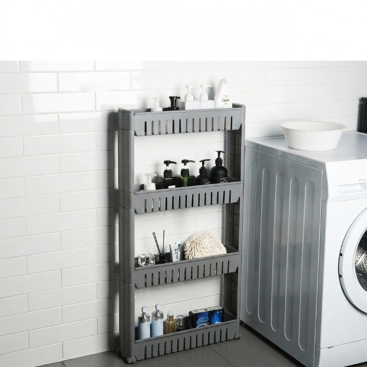 Chariot étroit multifonction pour cuisine et salle de bain