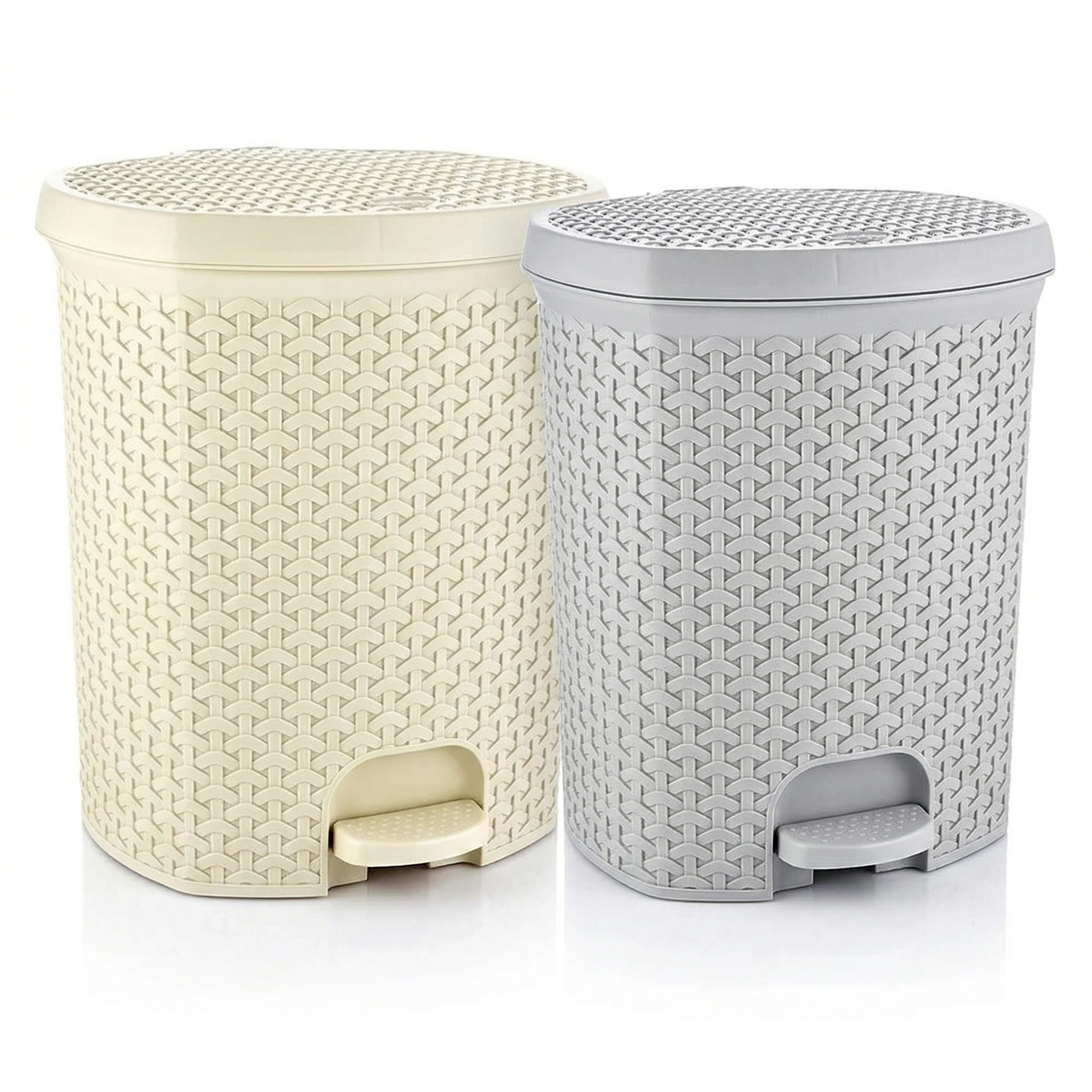Poubelle de Salle de Bain à Mécanisme de Pédale - 10L