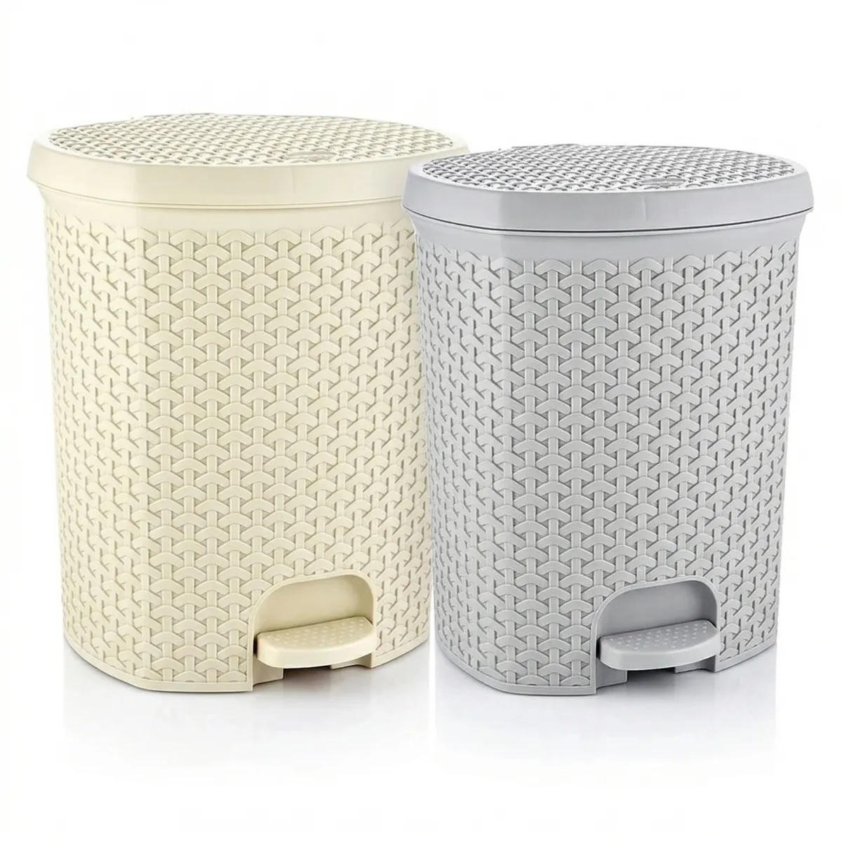 Poubelle de Salle de Bain à Mécanisme de Pédale - 10L