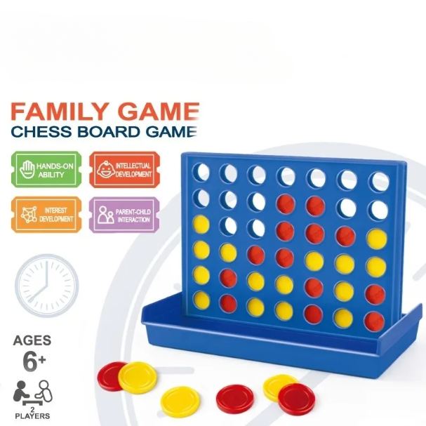 Jeu de stratégie 4 en ligne pliable – divertissement familial pour enfants et adultes