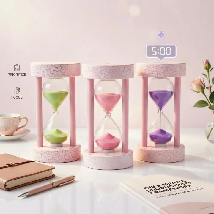 الساعة الرملية الزجاجية الإبداعية 5 دقائق لتصميم داخلي فريد من نوعه