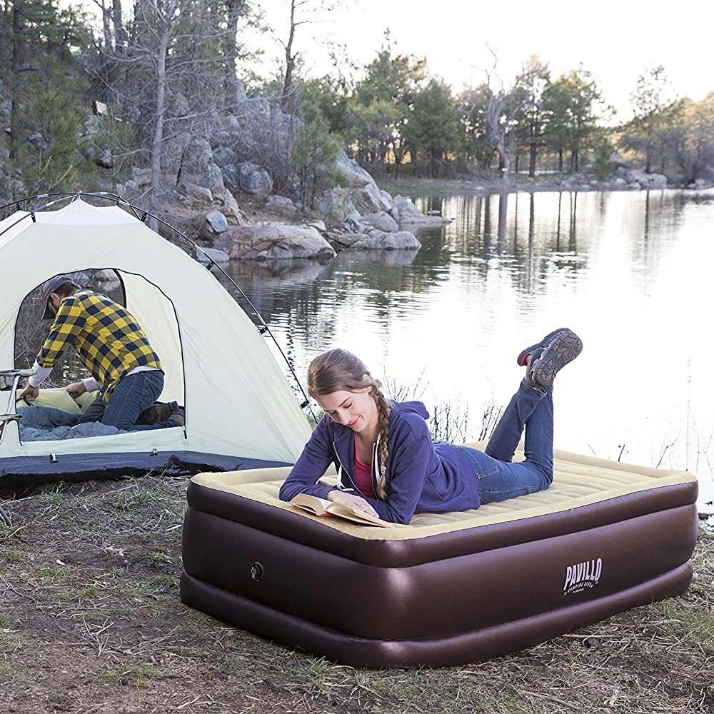 Lit gonflable utilisation intérieure et extérieure matelas matelas pneumatique, équipement de couchage de camping