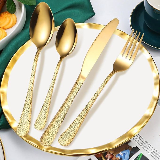 Service de couverts élégants 24 pièces pour 6 personnes en acier inoxydable – style moderne et durable