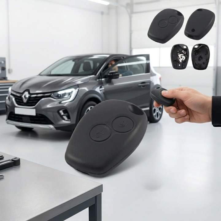 Coque de clé voiture télécommande 2 boutons résistante et pratique