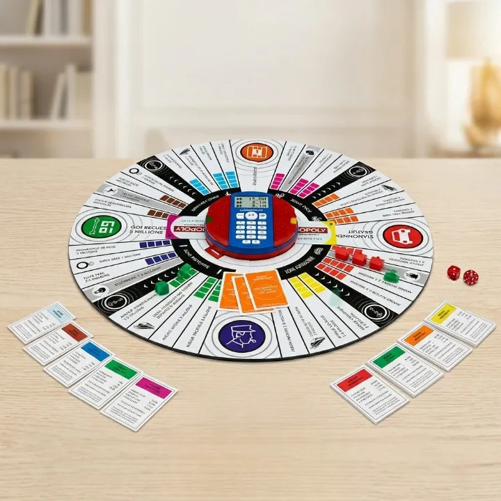 Monopoly Revolution, jeu de société interactif avec musique et effets sonores électroniques