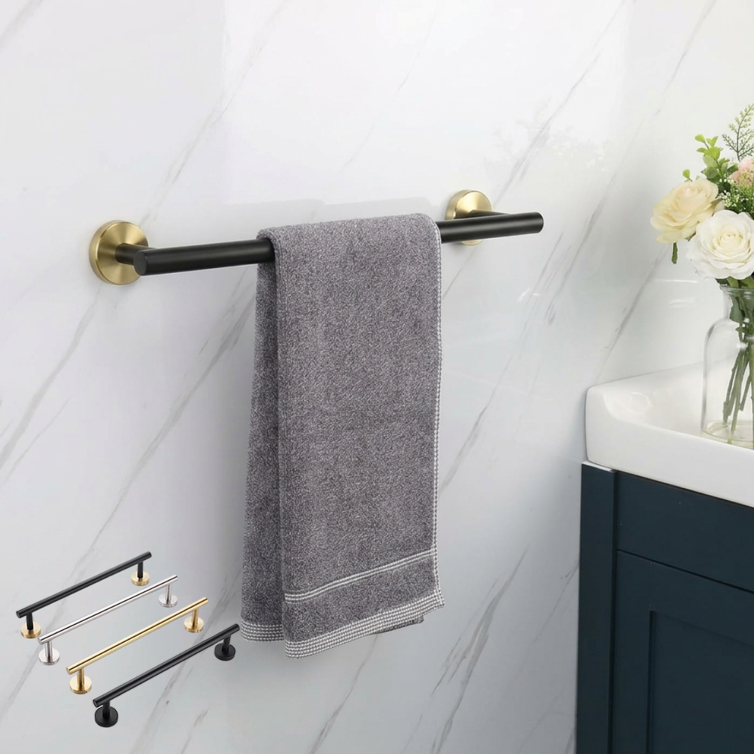 Porte-serviettes mural au style vintage brossé pour cuisine et salle de bain (couleur aléatoire)