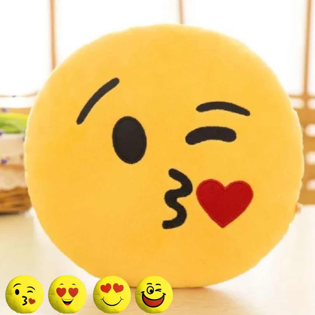 Oreiller Emoji décoratif en tissu doux (désigne aléatoire)