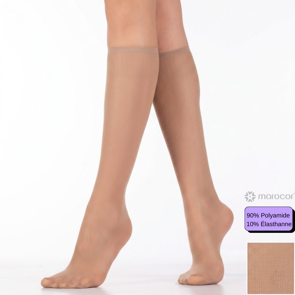 1 paire Chaussettes Hautes Fines à Filet du qualité