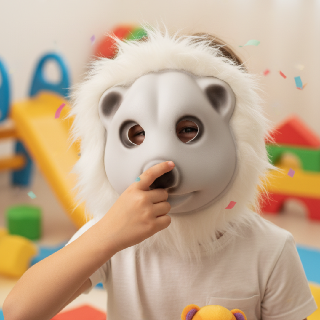 Masques souples de tête d’animal pour enfants et adultes – déguisement et jeu