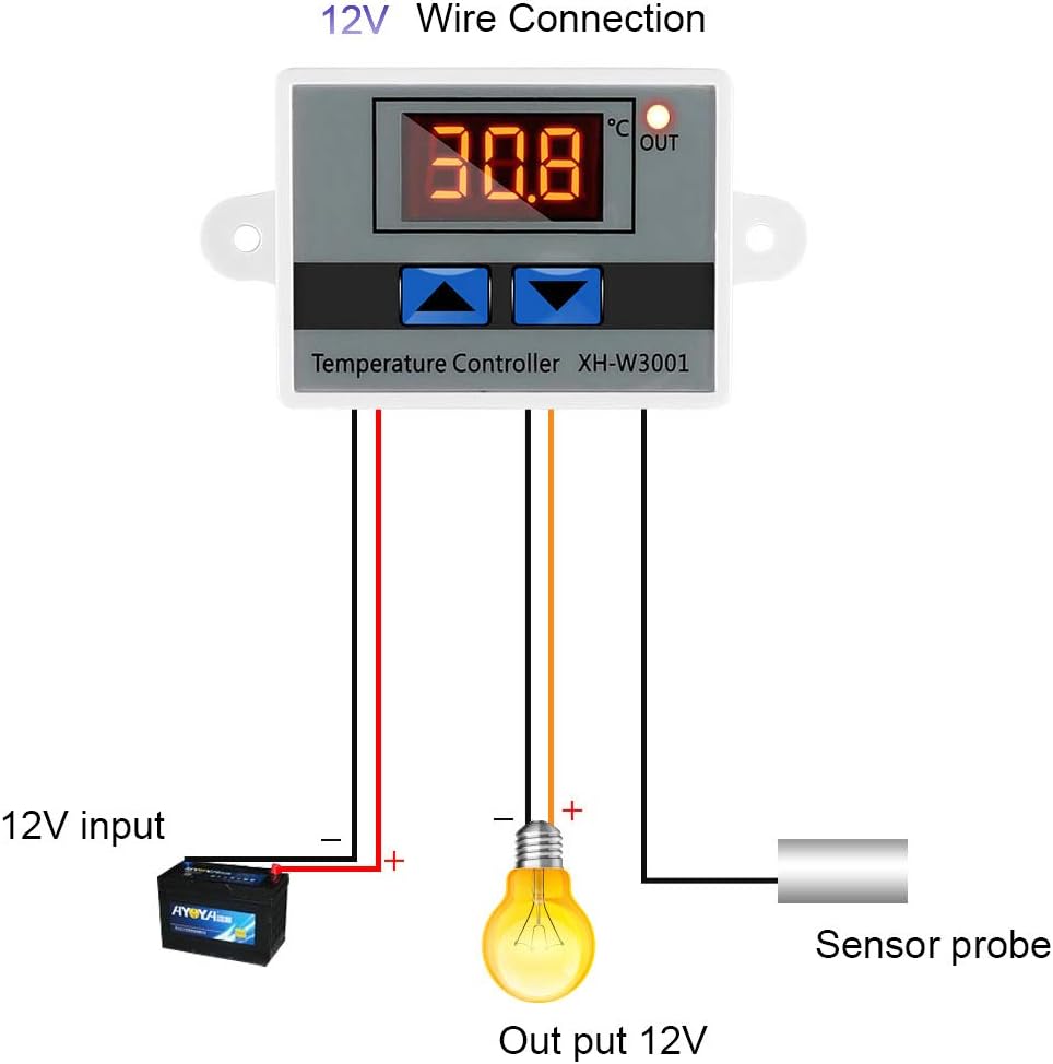Module de contrôle de température numérique à LED, interrupteur thermostatique thermostat  12v-120w