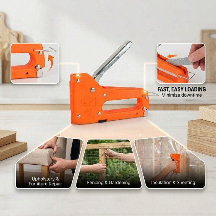 Agrafeuse manuelle robuste pour usage domestique et bureau