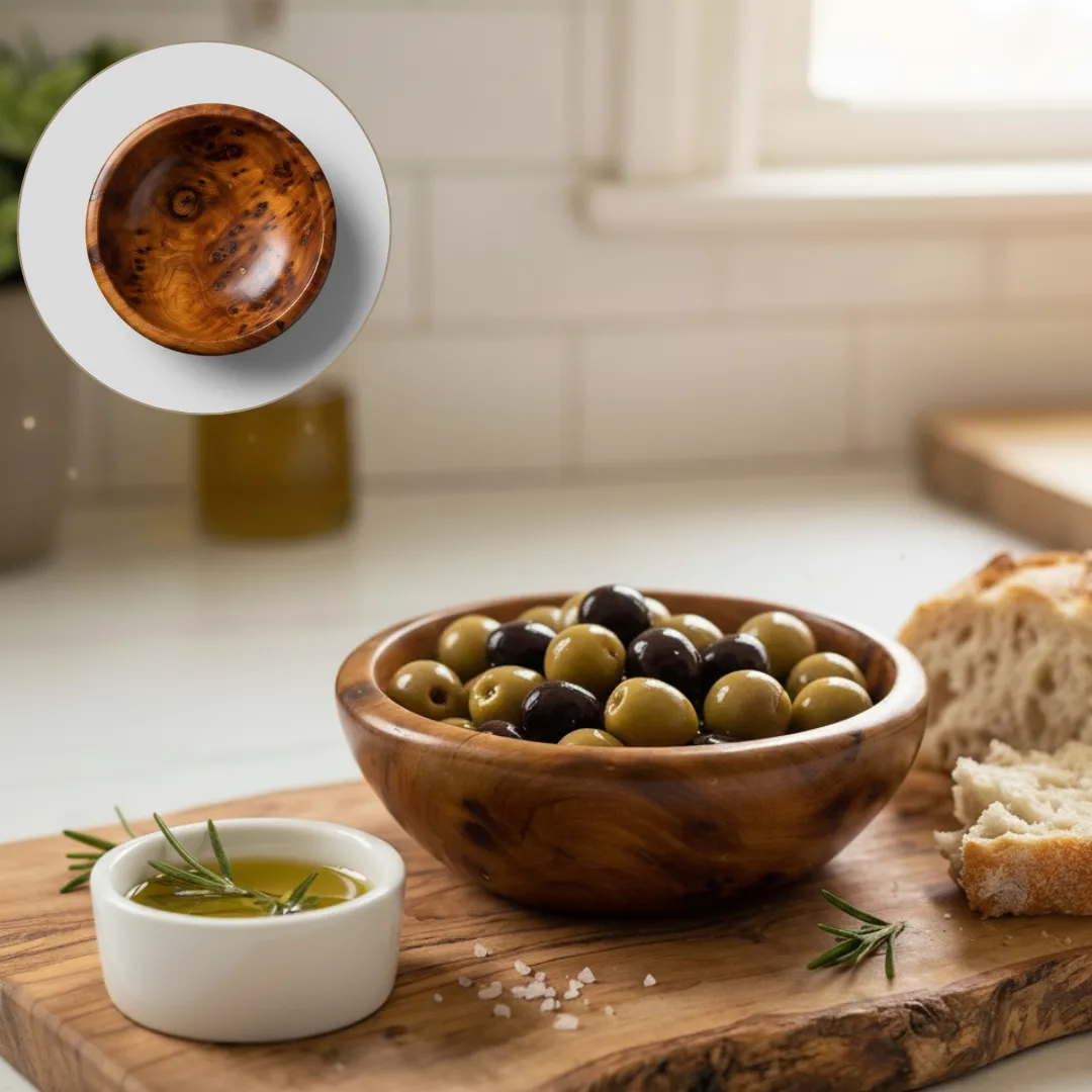 وعاء من خشب العاج مصنوع يدويًا بحرفية
