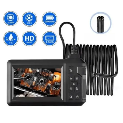 Caméra endoscopique avec écran, étanchéité IP67, résolution 1080P, câble de 5 m.