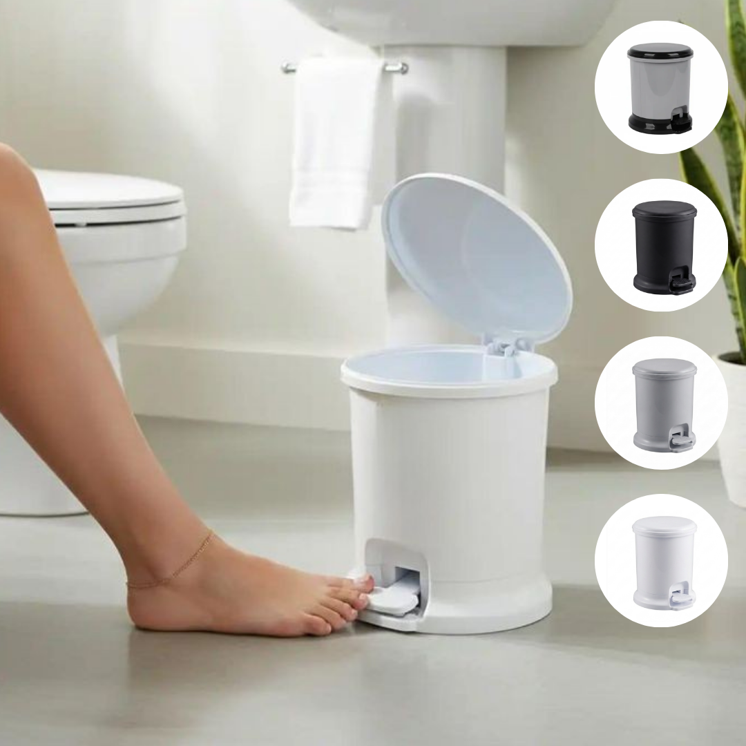 Poubelle Compacte 3L pour Cuisine et Salle de Bain – Finition Blanche Moderne (couleur aléatoire)