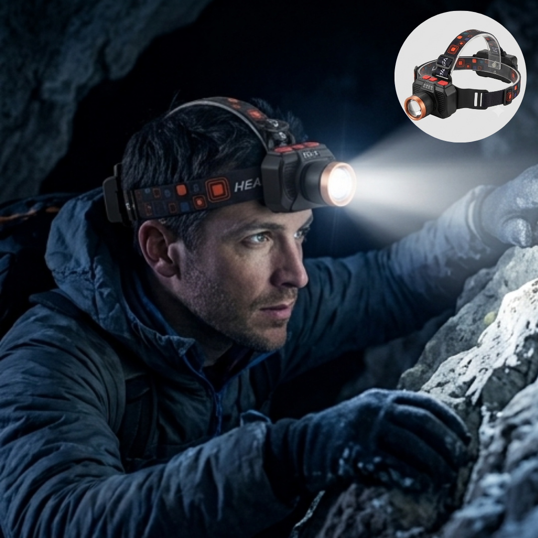 Lampe Frontale LED Puissante – Éclairage Réglable pour Activités de Plein Air