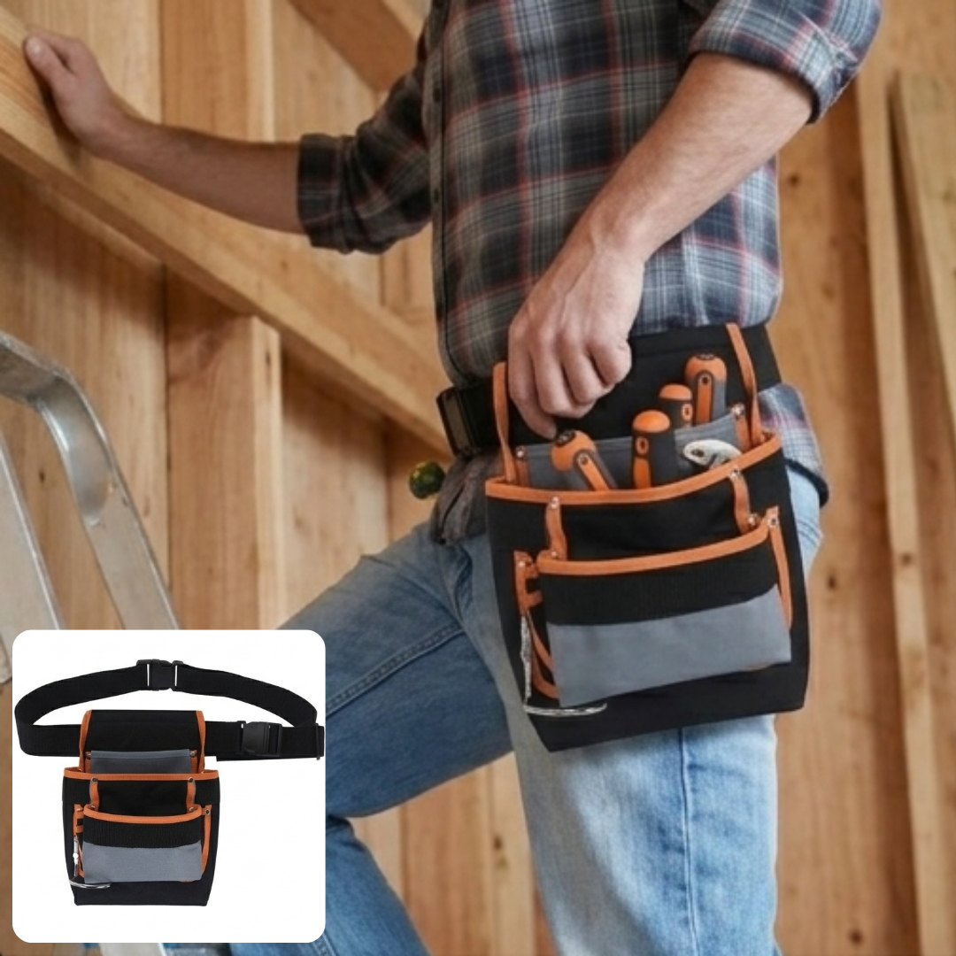 Ceinture Porte-Outils avec 8 Compartiments – Sac de Rangement pour Outils de Travail