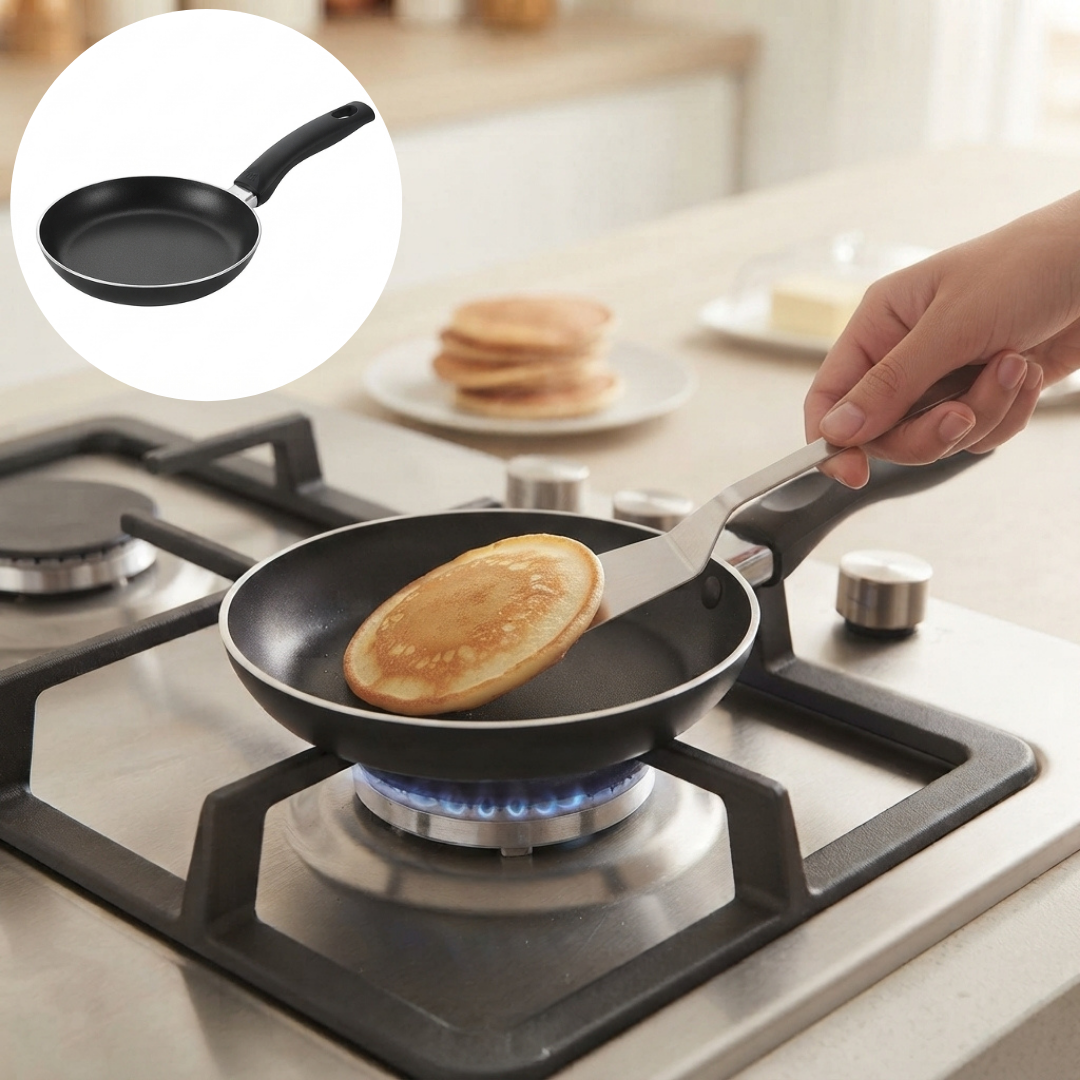 Poêle à Crêpes Antiadhérente 16 cm – Poêle Compacte pour Crêpes, Pancakes et Blinis