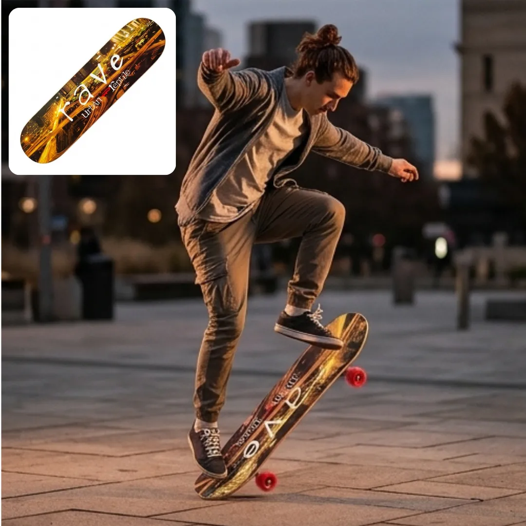 Skateboard Enfant Junior Débutant – Planche de Skate Stable et Facile à Utiliser