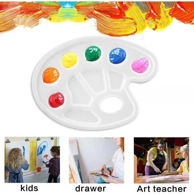Palette de Peinture en Plastique pour Artiste – Plateau de Mélange de Couleurs