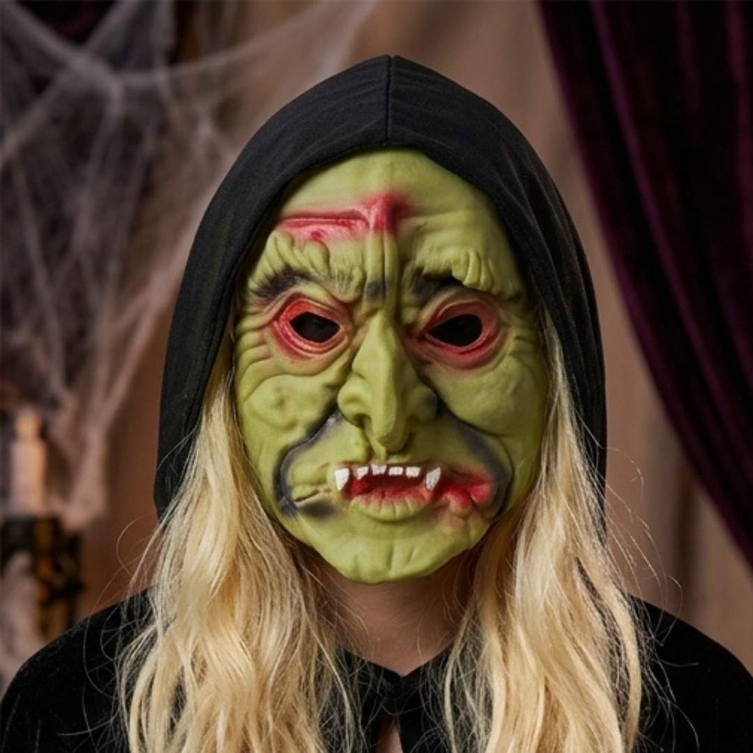 Masque de Visage Effrayant pour Halloween – Accessoire de Déguisement