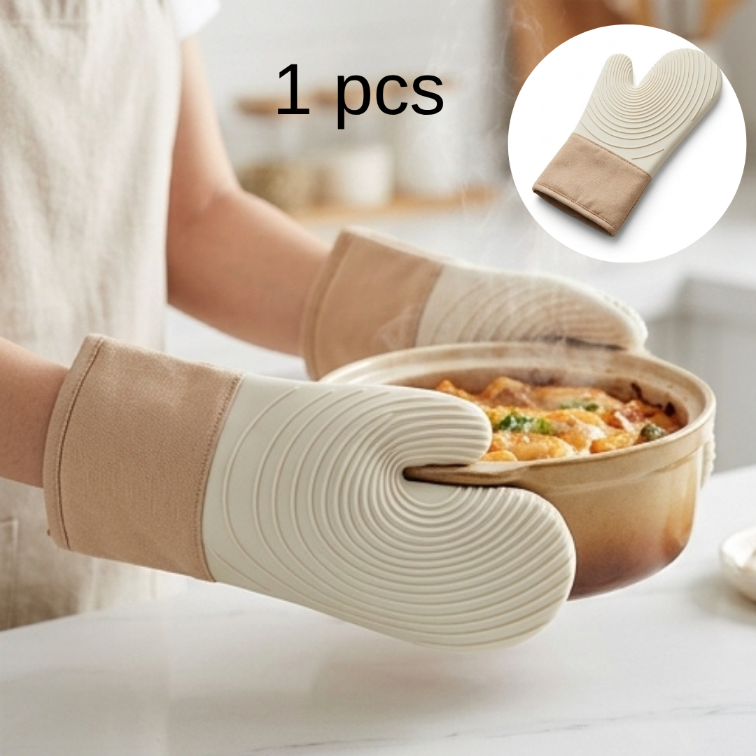 Maniques de Cuisine en Silicone Résistantes à la Chaleur – Antidérapantes et Imperméables