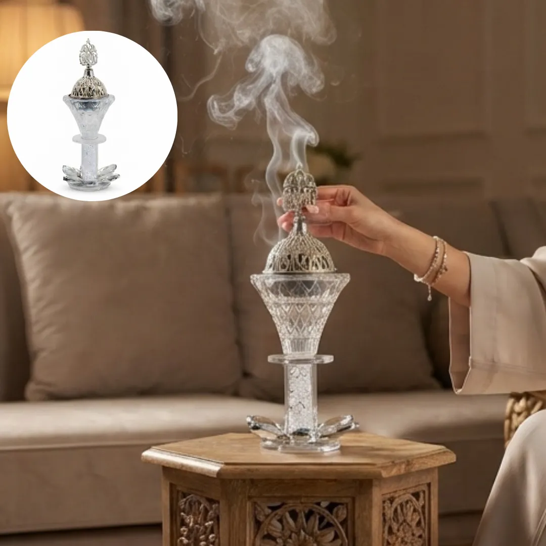 موزع البخور الكريستالي - أناقة راقية وعطر آسر لمساحتك الداخلية
