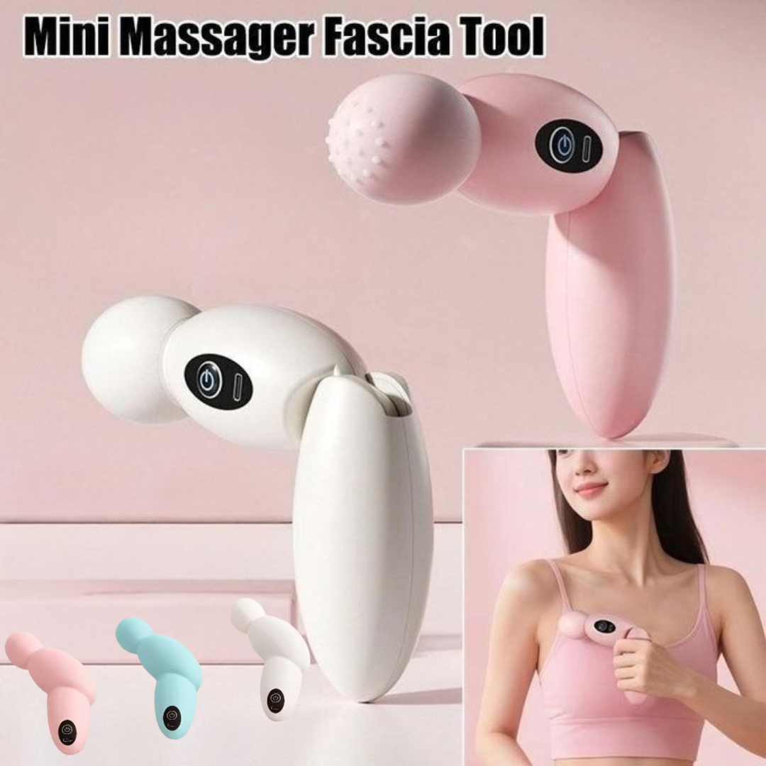 Masseur électrique double tête en silicone avec chaleur et vibrations (couleur aléatoire)