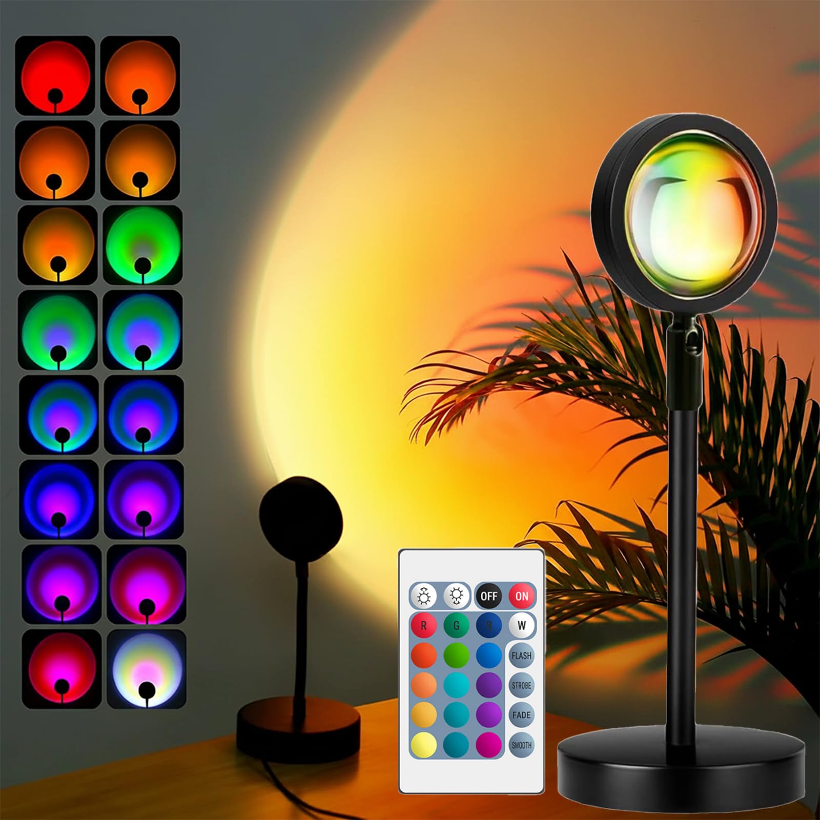 Lampe de coucher de soleil LED moderne, projecteur de lumière de coucher de soleil