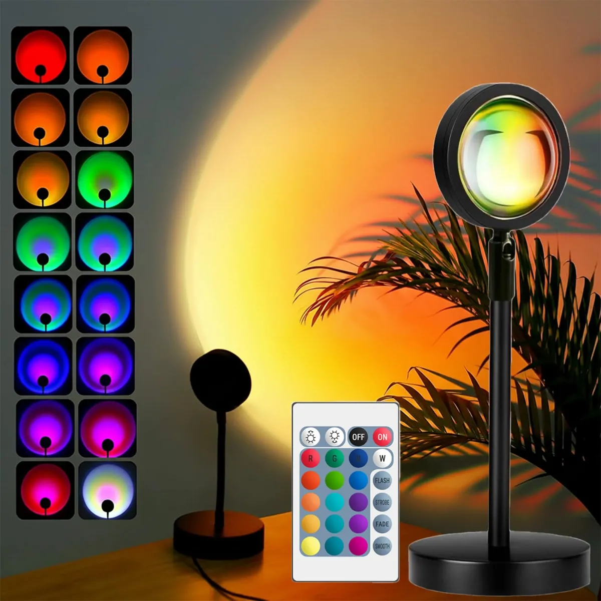 مصباح LED حديث لغروب الشمس، جهاز عرض ضوء غروب الشمس