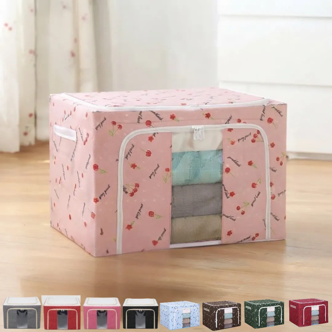 Organisateur de penderie pliable avec fenêtre transparente ( couleur design aléatoire)