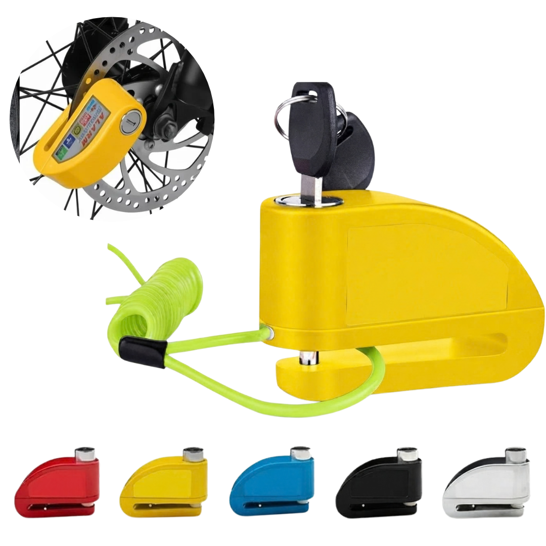 Antivol de frein à disque pour moto avec alarme de sécurité renforcée ( couleur aléatoire)