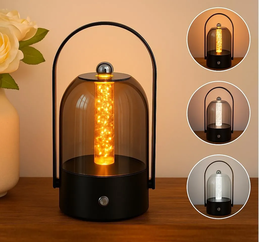 مصباح طاولة LED بشاشة لمس قابلة لإعادة الشحن مع 3 أوضاع إضاءة