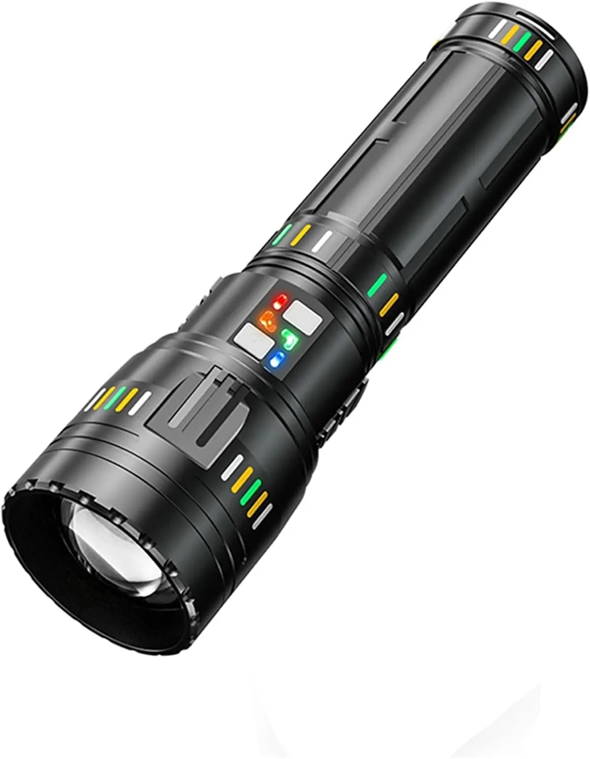 مصباح يدوي LED قابل لإعادة الشحن مع تكبير و5 أوضاع إضاءة