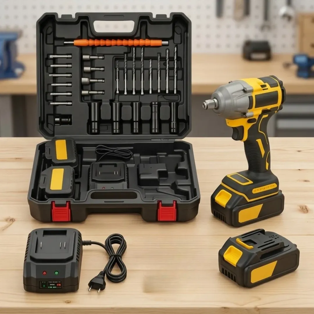 Perceuse-visseuse sans fil  avec 2 batteries et accessoires