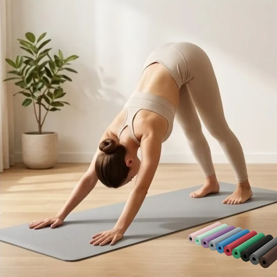 Tapis de sport antidérapant pour yoga, fitness et exercices au sol - couleur aléatoire