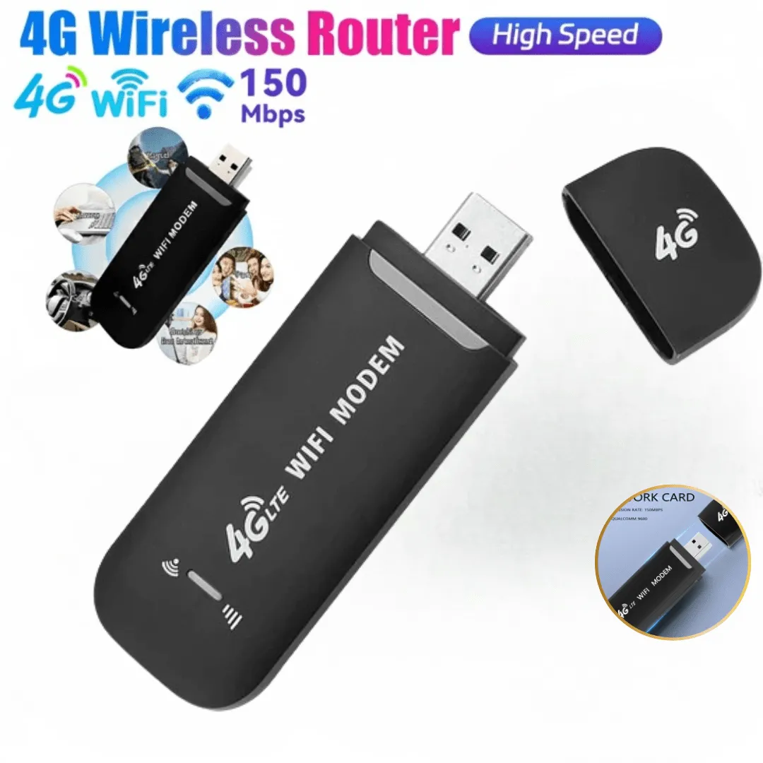 Modem USB 4G LTE portable – Hotspot Wi-Fi pour partager la connexion avec plusieurs appareils, plug &amp; play