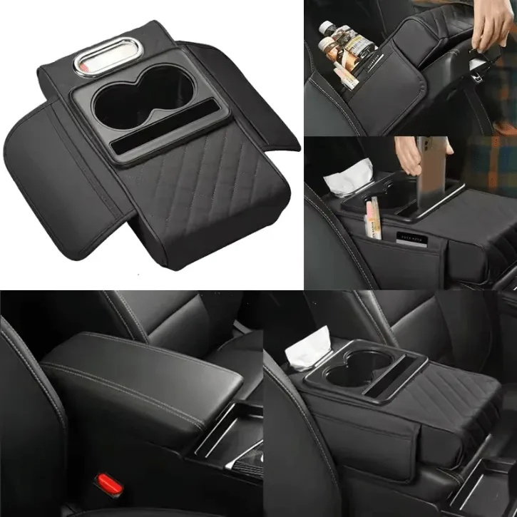 Accoudoir multifonction pour voiture – Support pratique avec espace de rangement