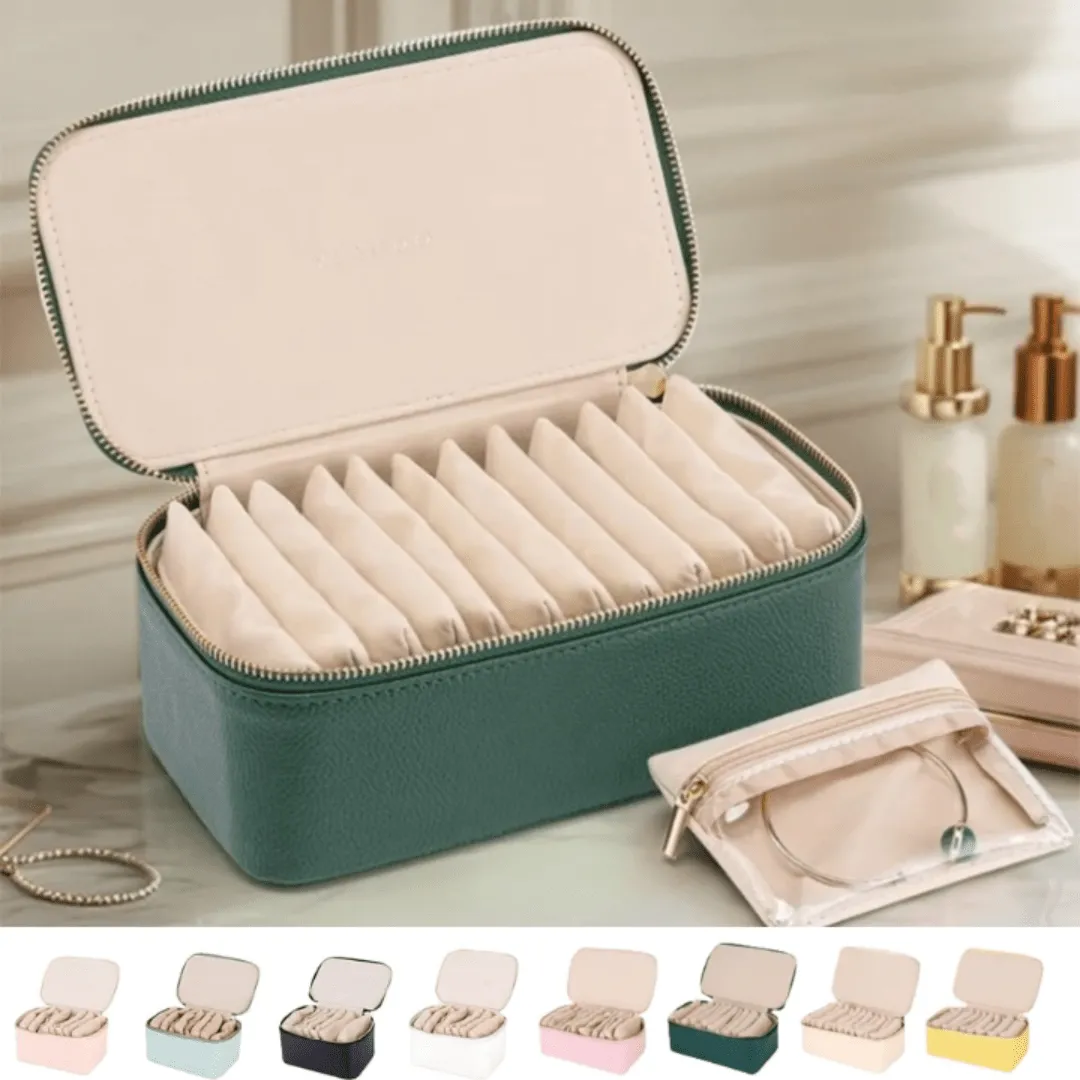 Étui de voyage pour bijoux – Rangement compact pour colliers et bagues (colleur aléatoire)