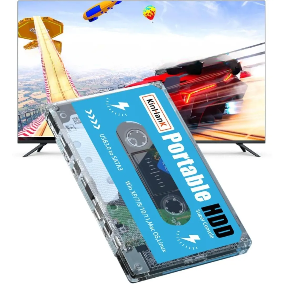 Disque dur externe 500 Go avec Batocera – Console rétro 100 000 jeux, compatible PC et Mac