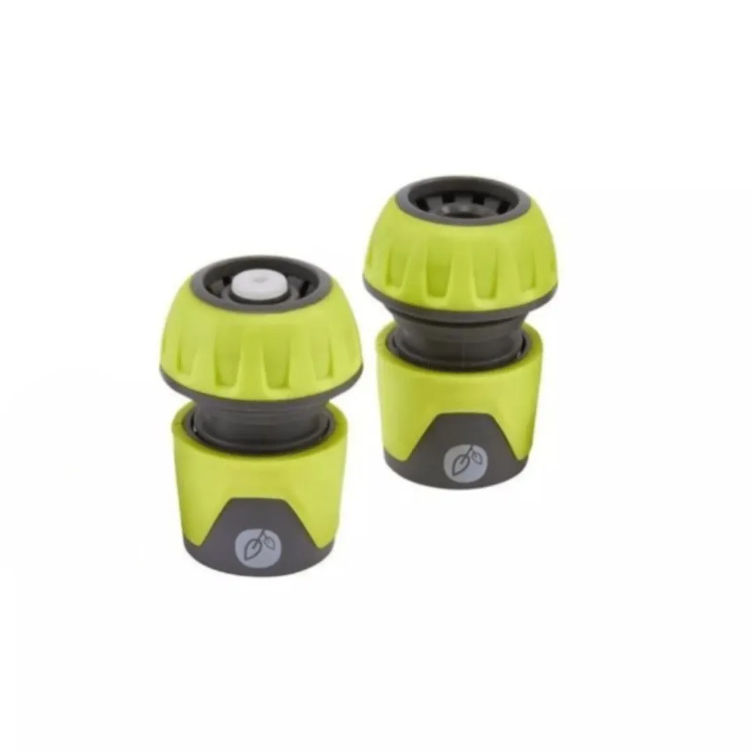Ensemble de 2 connecteurs pour tuyau d’arrosage 19 mm, embouts pratiques et résistants.