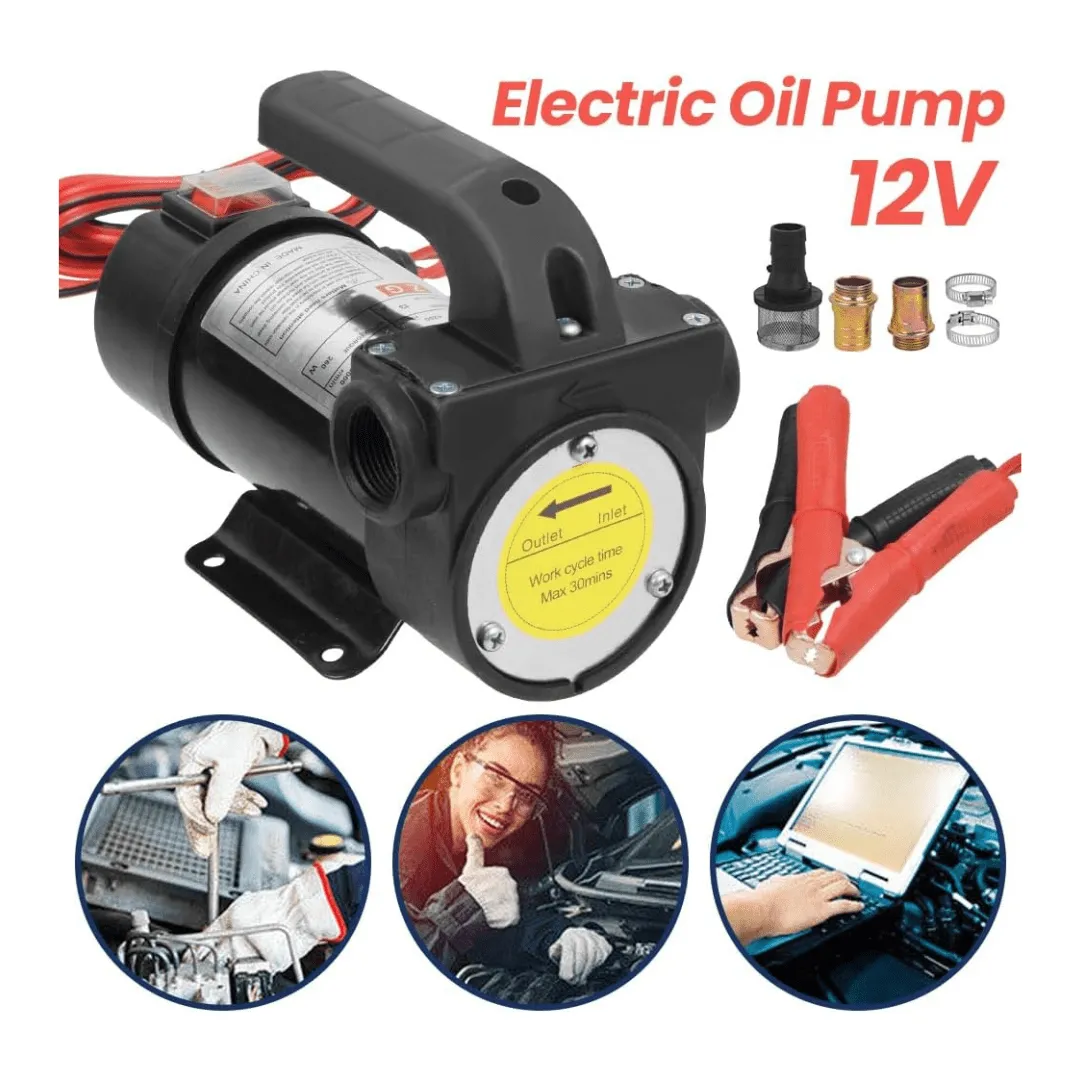 Pompe à carburant électrique 12V, 10GPM pour diesel, bio, kérosène et huiles.