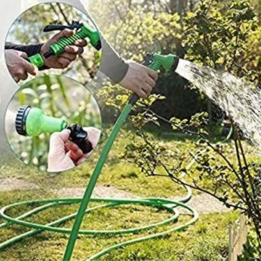 Tuyau d'arrosage extensible – Longueur jusqu'à 12 mètres.