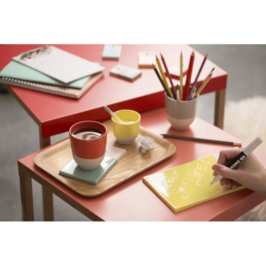 Plateau de service en bois rectangulaire antidérapant pour le petit-déjeuner et la présentation des repas ou du café