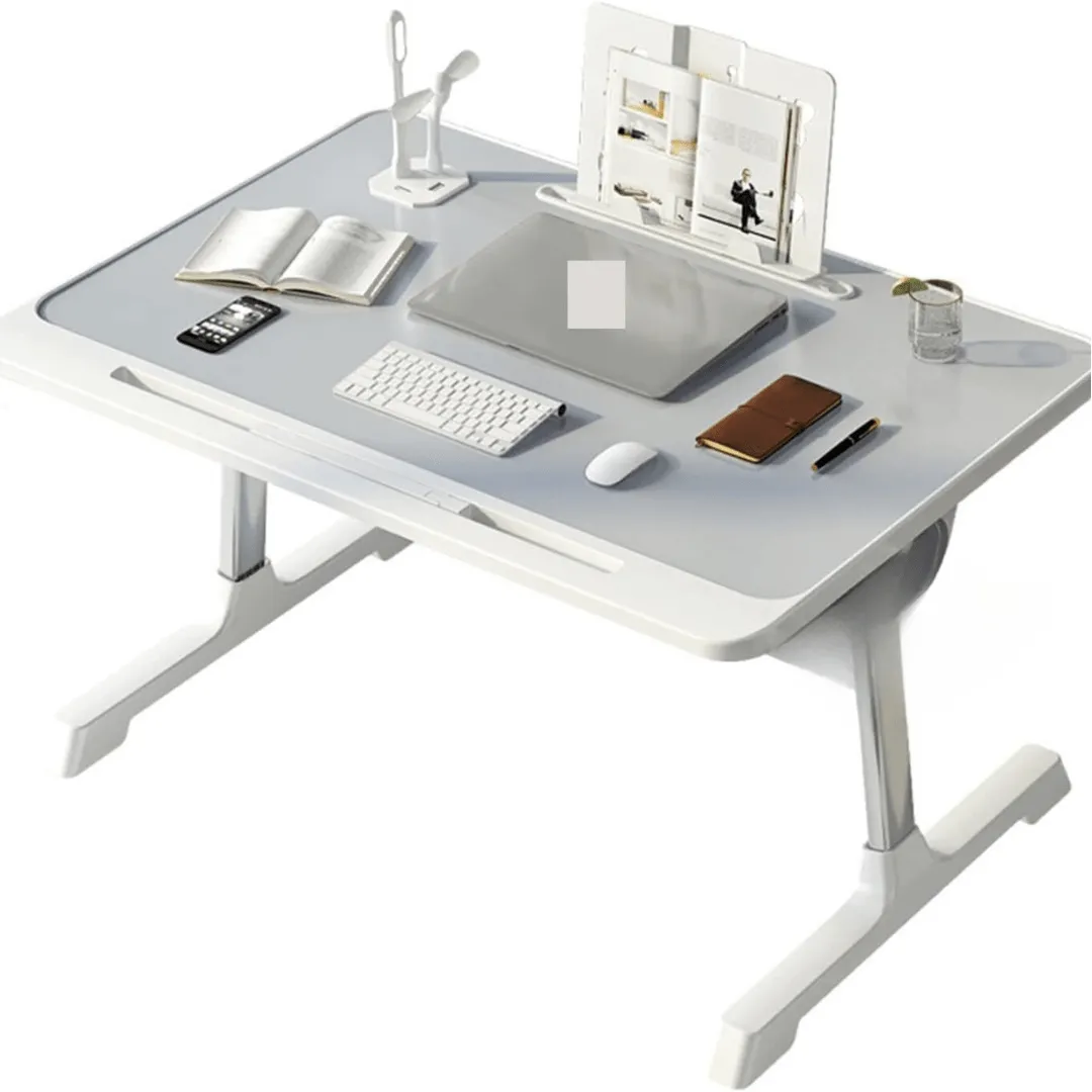 Table de lit multifonction – Pliable, avec réglage des hauteurs et des angles pour travailler, manger ou dessiner