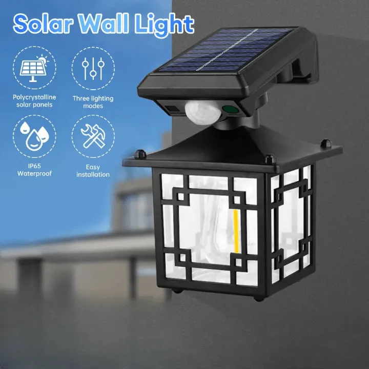 Applique Murale Solaire à LED avec Détecteur de Mouvement pour Jardin et Extérieure