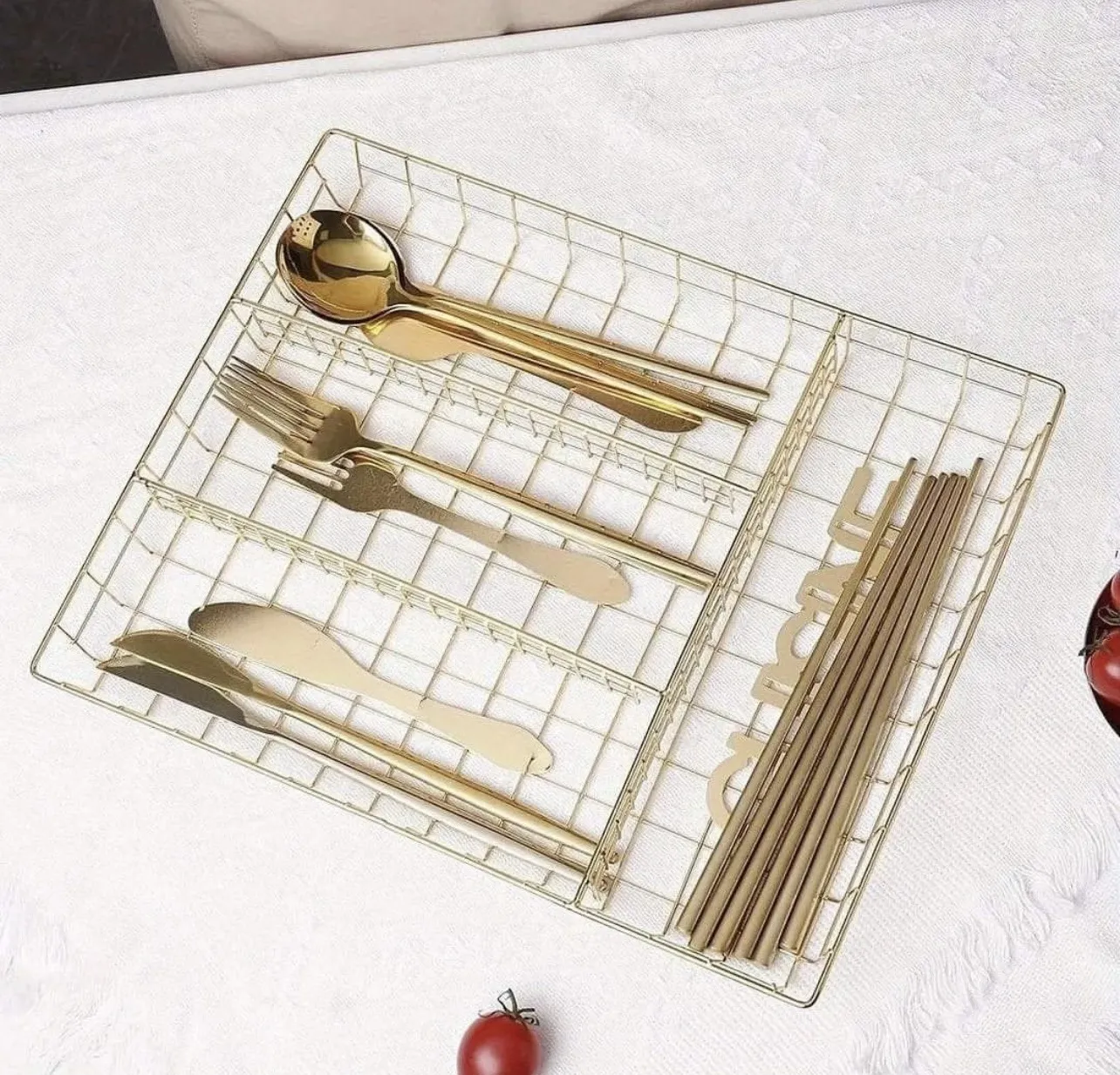 Organisateur de de Cuillères et Couteaux en acier inoxydable pour Tiroir de Cuisine