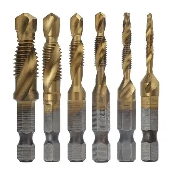 Ensemble de 6 Tarauds Métalliques pour Filetage et Perçage Précis